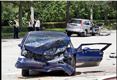 Wrecked car