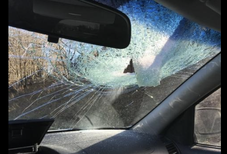 Windshield broken